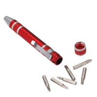 Oempromo 6 in 1 multi-functional Pen Shape Pocket Screwdriver Set